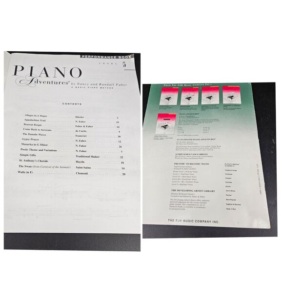 FJH Piano Lesson Sheet Music Books Level 2A-B 3A-B 4 5 Intermed Advanced Set 6 - Picture 5 of 16
